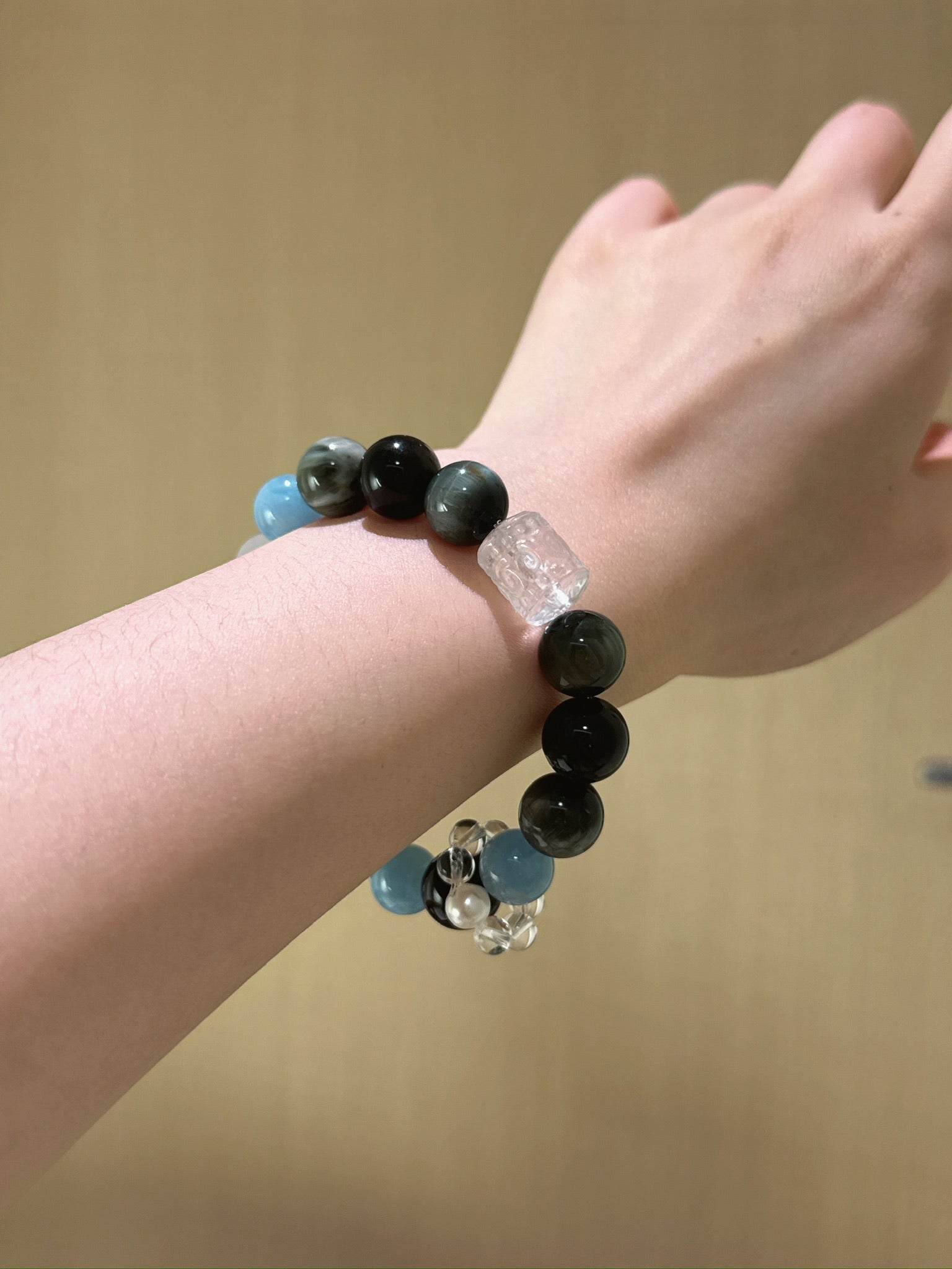▫️▪️ Blue and black multi-treasure bracelet